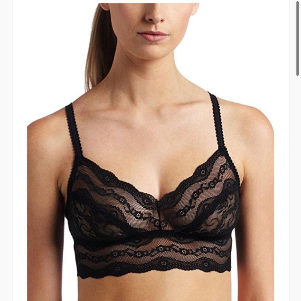 Ladies b.tempt'd by Wacoal Lace Kiss Bralette Black Size Small
